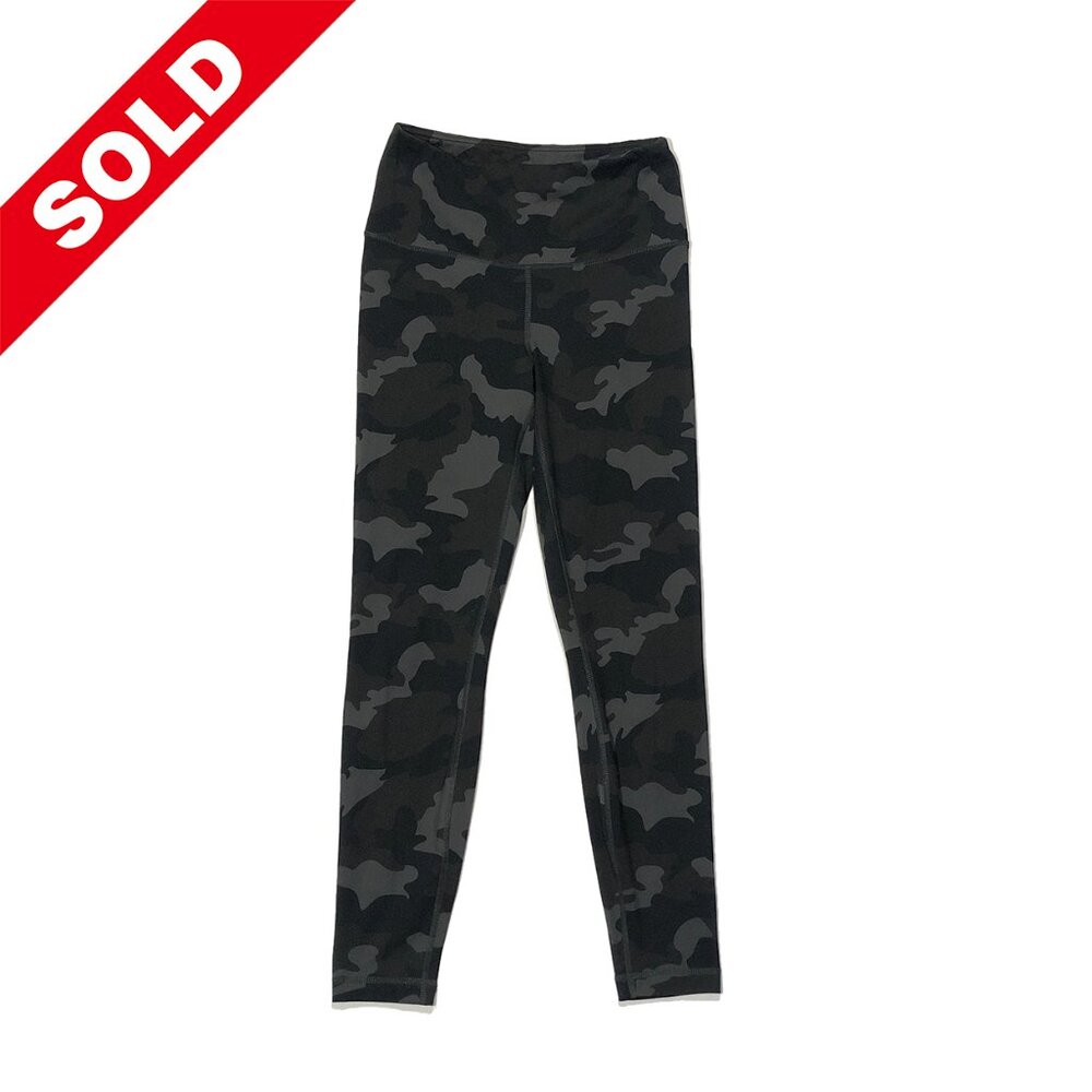 90 Degree by Reflex Womens Size S Black Gray Camo Lux Hi Rise Ankle Leggings